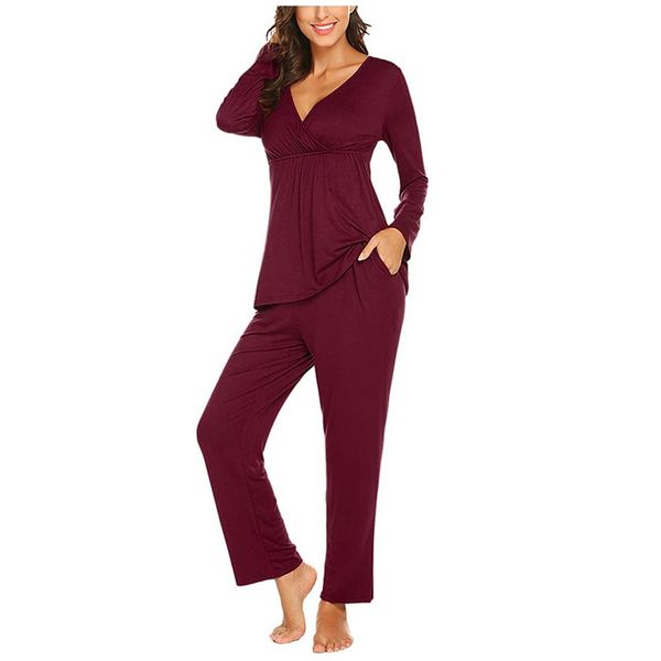 muqgew maternity new arrivals women maternity autumn o-neck long sleeve nursing baby t-shirt +pants pajamas set suit, White
muqgew maternity new arrivals women maternity autumn o-neck long sleeve nursing baby t-shirt +pants pajamas set suit, White