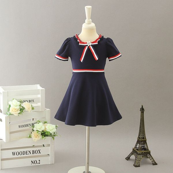 girls designer dresses summer kids flower stripe bows cotton princess dress brand kids clothes children short sleeve dress y2816, Red;yellow
girls designer dresses summer kids flower stripe bows cotton princess dress brand kids clothes children short sleeve dress y2816, Red;yellow