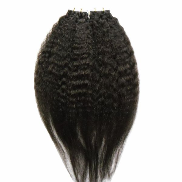 kinky straight tape in brazilian human hair extensions 100g coarse yaki pu skin weft tape in / on hair extensions 18" 20" 22, Black
kinky straight tape in brazilian human hair extensions 100g coarse yaki pu skin weft tape in / on hair extensions 18" 20" 22, Black