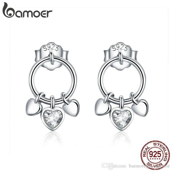 bamoer romantic genuine 925 sterling silver heart to heart stud earrings for women clear cz sterling silver jewelry gift sce494, Golden;silver
bamoer romantic genuine 925 sterling silver heart to heart stud earrings for women clear cz sterling silver jewelry gift sce494, Golden;silver