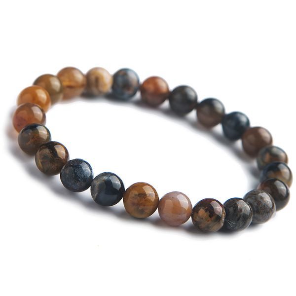 genuine natural pietersite gems stone crystal stretch powerful round bead bracelet 8mm, Black
genuine natural pietersite gems stone crystal stretch powerful round bead bracelet 8mm, Black