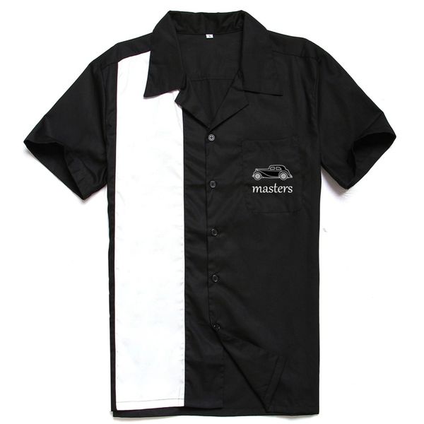 men's shirt vintage rock 40's western style clothes black white pattern masters embroidery hip hop party club shirts, White;black
men's shirt vintage rock 40's western style clothes black white pattern masters embroidery hip hop party club shirts, White;black