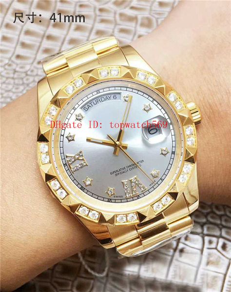 day date watch mens watches diamond watch 18k gold 904l stainless steel watch swiss automatic mechanical 28800 vph sapphire crystal, Slivery;brown
day date watch mens watches diamond watch 18k gold 904l stainless steel watch swiss automatic mechanical 28800 vph sapphire crystal, Slivery;brown