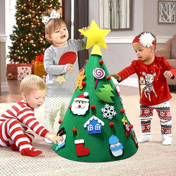 kids diy xmas new year gifts felt christmas tree with hanging ornaments children merry christmas party home decoration
kids diy xmas new year gifts felt christmas tree with hanging ornaments children merry christmas party home decoration