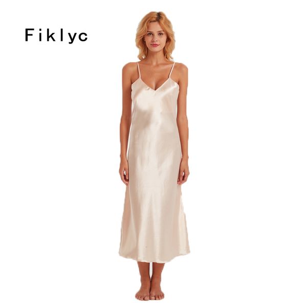 fiklyc brand women's long style nightgowns fashion luxury v-neck mid-calf length sleepwear nightdress suspenders sleepshirt, Black;red
fiklyc brand women's long style nightgowns fashion luxury v-neck mid-calf length sleepwear nightdress suspenders sleepshirt, Black;red
