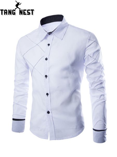 tangnest 2019 spring new men's casual lattice line design thin long-sleeved shirt youth fashion shirt mcl2085, White;black
tangnest 2019 spring new men's casual lattice line design thin long-sleeved shirt youth fashion shirt mcl2085, White;black