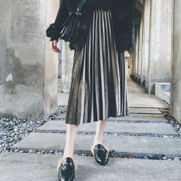 skirts for women long skirt new spring high waist lady pleated velvet pleuche solid color skinny elastic women casual mid calf skirt, Black
skirts for women long skirt new spring high waist lady pleated velvet pleuche solid color skinny elastic women casual mid calf skirt, Black