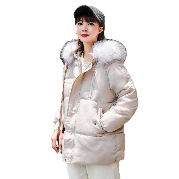 wholesale women's long sleeve inclined pocket hooded large fur collar loose cotton jacket, Black
wholesale women's long sleeve inclined pocket hooded large fur collar loose cotton jacket, Black