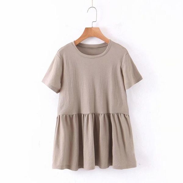 new 2020 women basic o neck short sleeve solid pleated casual loose t-shirt female knitting chic t shirt retro brand t610, White
new 2020 women basic o neck short sleeve solid pleated casual loose t-shirt female knitting chic t shirt retro brand t610, White