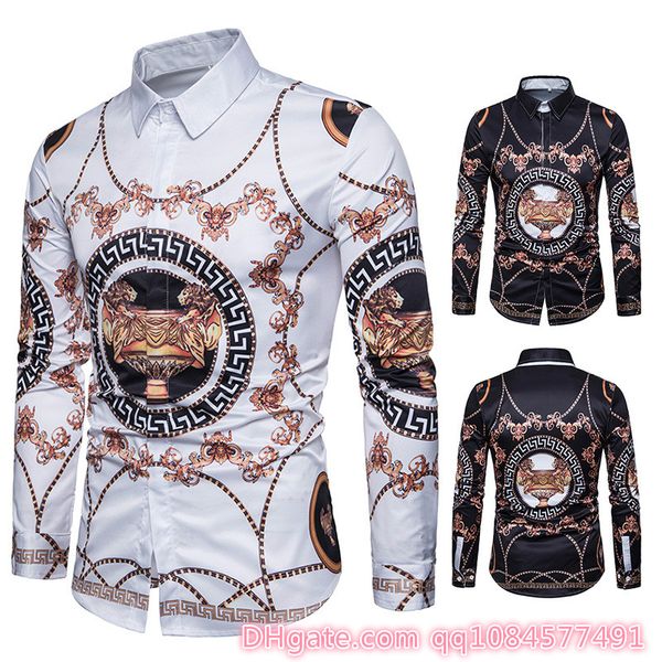 2019 autumn shirt windproof lapel floral print digital european print designer jackets designer clothes plus size -3xl, White;black
2019 autumn shirt windproof lapel floral print digital european print designer jackets designer clothes plus size -3xl, White;black