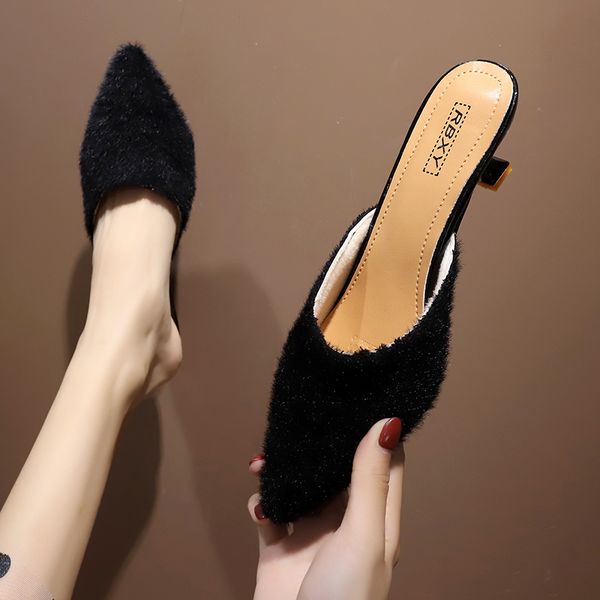 women heels slippers slip on new summer shoes women fashion luxury thin heels slides slip loafers mules beige female shoes, Black
women heels slippers slip on new summer shoes women fashion luxury thin heels slides slip loafers mules beige female shoes, Black