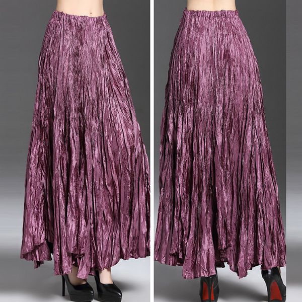 new arrivals 2020 summer season solid color large size high waist slim swing irregular all-match pleated long skirt, Black
new arrivals 2020 summer season solid color large size high waist slim swing irregular all-match pleated long skirt, Black