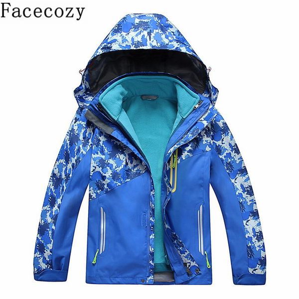 facecozy children winter outdoor hiking hooded 2 in 1 camouflage softshell jacket boy&girl autumn removable inner fleeces coat, Blue;black
facecozy children winter outdoor hiking hooded 2 in 1 camouflage softshell jacket boy&girl autumn removable inner fleeces coat, Blue;black