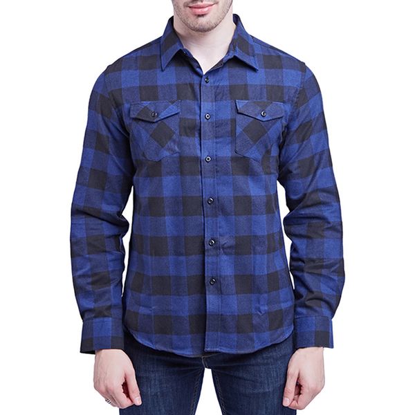 2019 men shirt fashion casual long sleeved shirt double pocket lattice plaid printed turn-down collar cotton blouse c0502, White;black
2019 men shirt fashion casual long sleeved shirt double pocket lattice plaid printed turn-down collar cotton blouse c0502, White;black