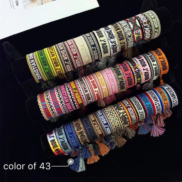 wholesale bracelet classic style woven hand string embroidery letters for men and women woven double rope bracelet 43 color, Golden;silver
wholesale bracelet classic style woven hand string embroidery letters for men and women woven double rope bracelet 43 color, Golden;silver