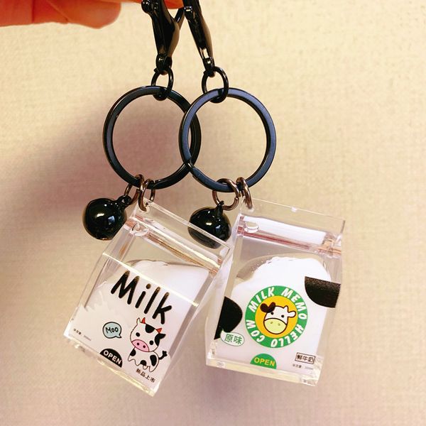 creative cute dairy cow milk drink sequins acrylic keychain moving liquid oil drop decompression drift bottle jewelry gifts, Silver
creative cute dairy cow milk drink sequins acrylic keychain moving liquid oil drop decompression drift bottle jewelry gifts, Silver