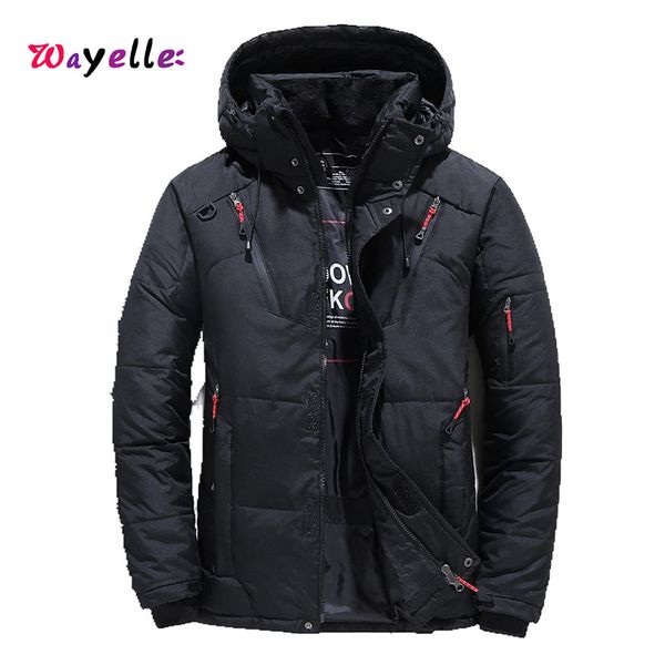 2019 new winter hooded down jacket coat men's warm thicken cotton parkas casual slim fit multi-pockets windbreaker overcoat men, Black
2019 new winter hooded down jacket coat men's warm thicken cotton parkas casual slim fit multi-pockets windbreaker overcoat men, Black
