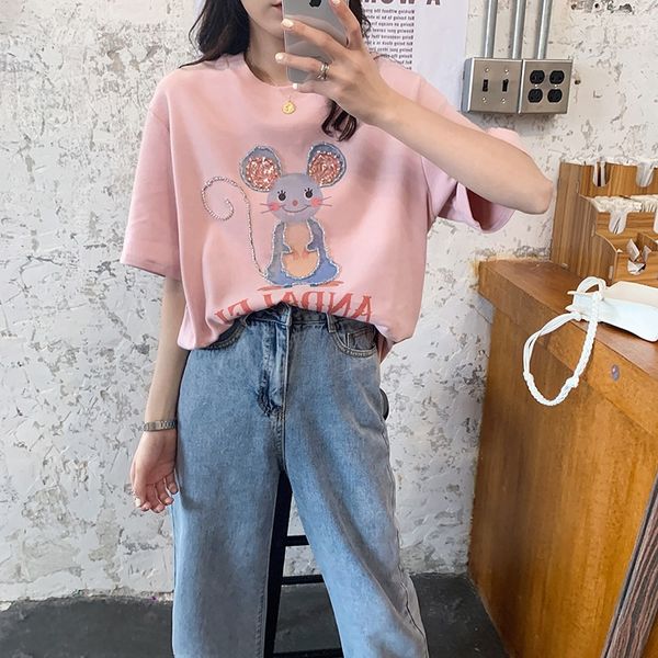 2020 t-shirt loose all-match pure outfit outfit student clothes cotton short sleeve t-shirt female student ins, White
2020 t-shirt loose all-match pure outfit outfit student clothes cotton short sleeve t-shirt female student ins, White