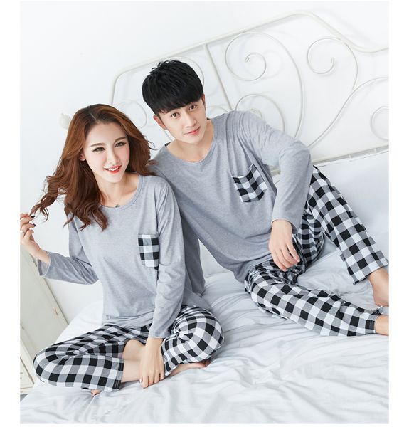 new arrivals foply 2019 lovers pajamas women long-sleeved spring autumn thin pajama sets men couple pajamas for men sleepwear, Blue;gray
new arrivals foply 2019 lovers pajamas women long-sleeved spring autumn thin pajama sets men couple pajamas for men sleepwear, Blue;gray