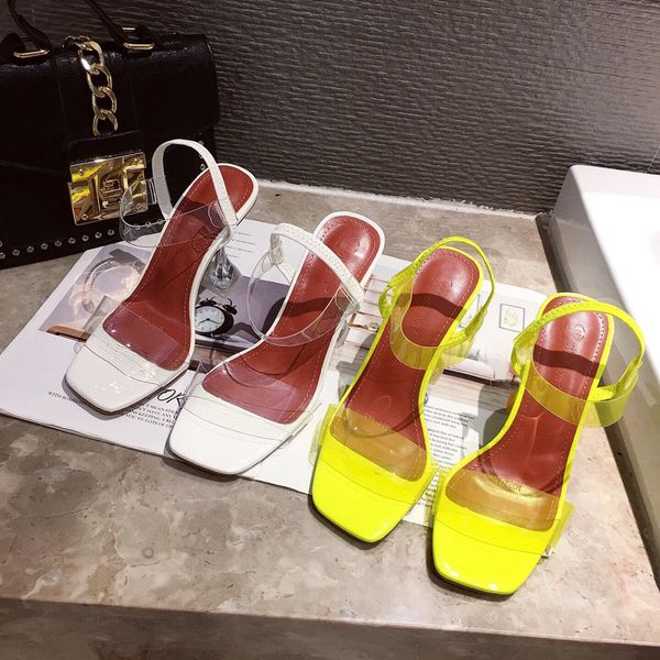yellow white spool heels pvc transparent clear heels designer slides luxury women designer shoes, Black
yellow white spool heels pvc transparent clear heels designer slides luxury women designer shoes, Black