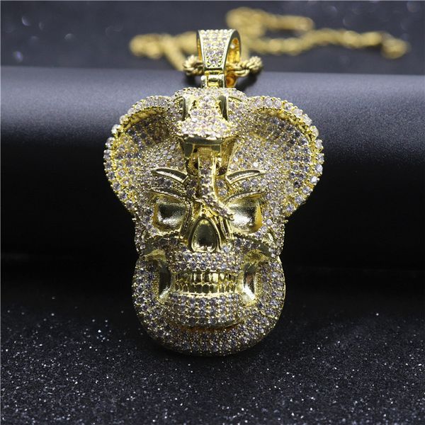 iced out gold silver color viper skull pendant necklace pave cubic zirconia hip hop rock jewelry for men party gift
iced out gold silver color viper skull pendant necklace pave cubic zirconia hip hop rock jewelry for men party gift