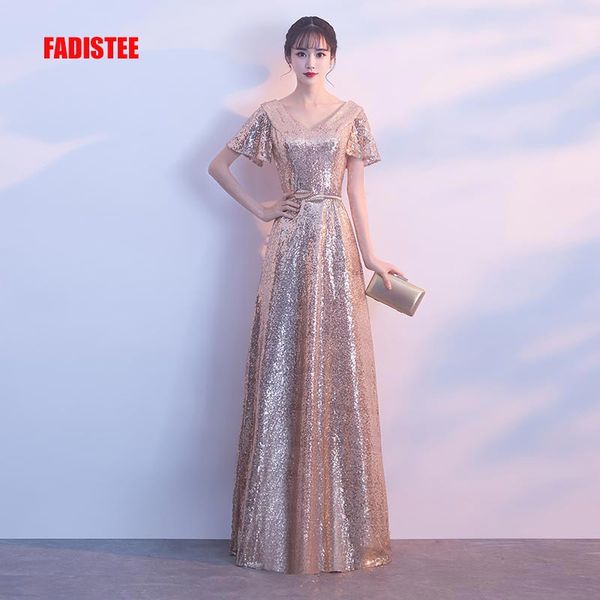 fadistee autumn 2018 bling sequin sweet evening party formal prom v-neck long gold sashes simple frock flare sleeves, White;black
fadistee autumn 2018 bling sequin sweet evening party formal prom v-neck long gold sashes simple frock flare sleeves, White;black