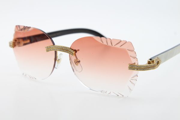 2020 new style white inside black buffalo horn 3524012 rimless sunglasses smaller stones glasses new with box red outdoors driving, White;black
2020 new style white inside black buffalo horn 3524012 rimless sunglasses smaller stones glasses new with box red outdoors driving, White;black