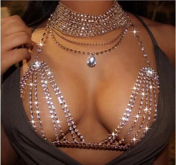 crystal rhinestone bra chest body chain &pendant necklace women shiny bikini bra chains for summer beach dress body jewelry, Silver
crystal rhinestone bra chest body chain &pendant necklace women shiny bikini bra chains for summer beach dress body jewelry, Silver
