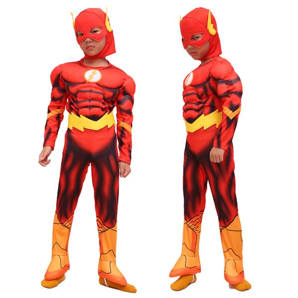 2018 boy the flash muscle fancy dress kids fantasy movie carnival party halloween cosplay costumes, Black;red
2018 boy the flash muscle fancy dress kids fantasy movie carnival party halloween cosplay costumes, Black;red