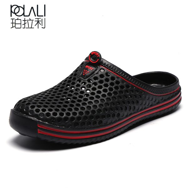 polali 2018 summer slippers men hollow out breathable beach flip flops casual slip-on flats sandals men shoes size 45, Black
polali 2018 summer slippers men hollow out breathable beach flip flops casual slip-on flats sandals men shoes size 45, Black