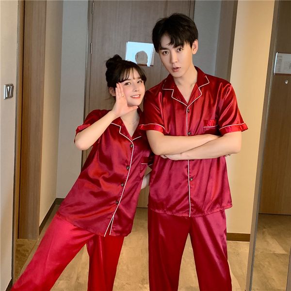 men's sleepwear women pijamas set plus size 2 piece female sleep silk satin pajamas suit homewear pyjamas short sleeve pants, Black;brown
men's sleepwear women pijamas set plus size 2 piece female sleep silk satin pajamas suit homewear pyjamas short sleeve pants, Black;brown