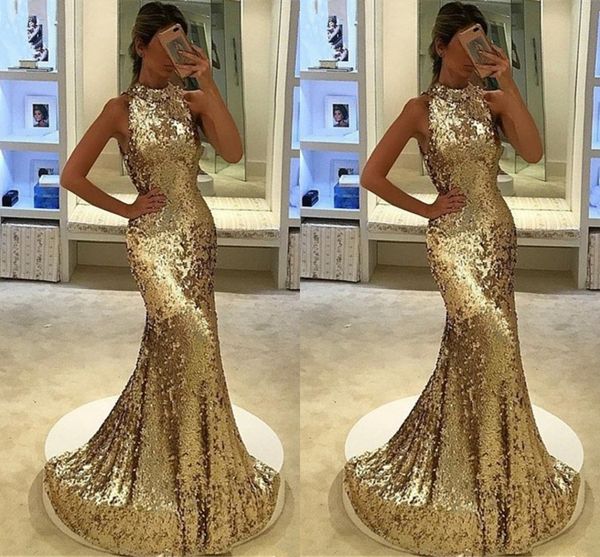 high neck gold dress mermaid prom dresses 2019 sequined dresses evening wear formal gowns party dress for special occasion women girls, Black
high neck gold dress mermaid prom dresses 2019 sequined dresses evening wear formal gowns party dress for special occasion women girls, Black