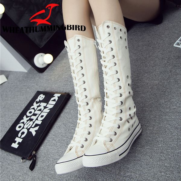 35-43 women fashion high-zipper hollow breathable flat boots long-barreled casual flats canvas boots tall punk shoes ma-71, Black
35-43 women fashion high-zipper hollow breathable flat boots long-barreled casual flats canvas boots tall punk shoes ma-71, Black