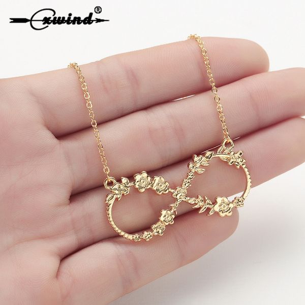 cxwind infinity necklace for women flower leaf inifiity pendant necklace gift bohemian choker bijoux femme collares, Silver
cxwind infinity necklace for women flower leaf inifiity pendant necklace gift bohemian choker bijoux femme collares, Silver