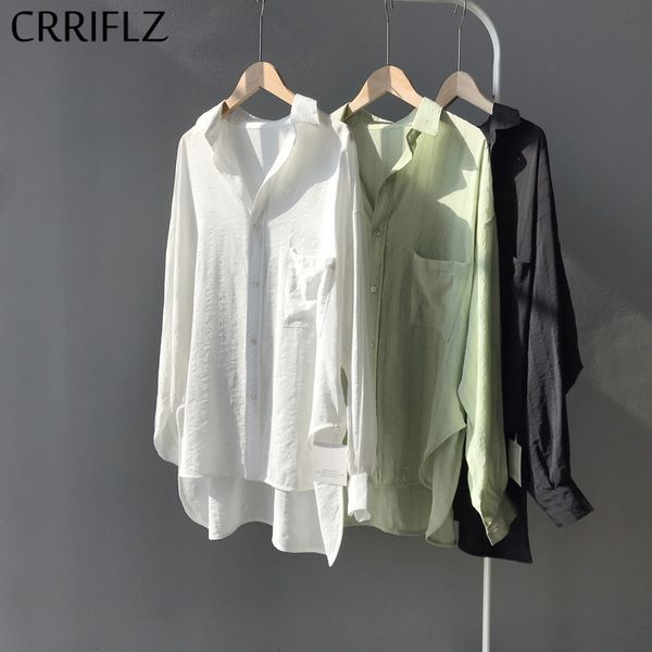 women's blouses & shirts spring summer lantern sleeve blouse women medium long solid pocket single breasted shirt female split crriflz, White
women's blouses & shirts spring summer lantern sleeve blouse women medium long solid pocket single breasted shirt female split crriflz, White