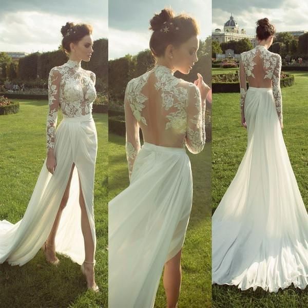 оболочка hollow sexy boho с коротким спереди и длинной спиной с высоким вырезом хай-лоу шифон кружева свадебное платье с полным рукавом пляж, White
оболочка hollow sexy boho с коротким спереди и длинной спиной с высоким вырезом хай-лоу шифон кружева свадебное платье с полным рукавом пляж, White