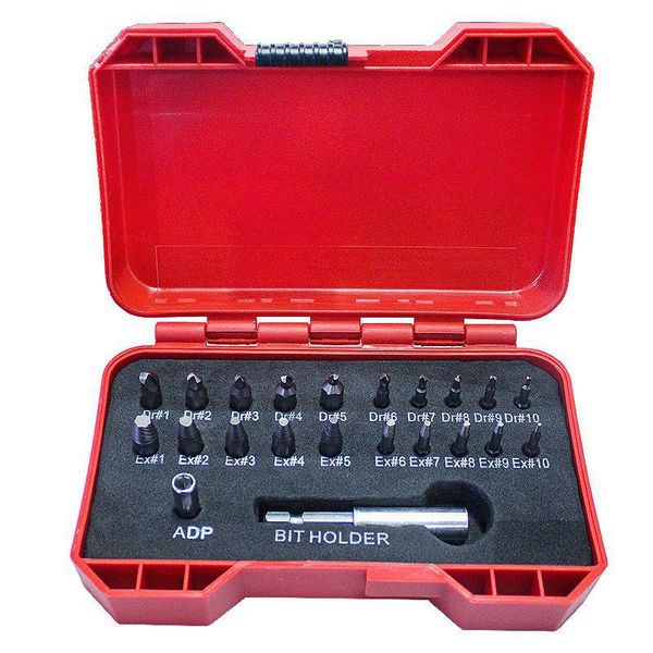 22pcs extractor screwdriver remover purpose tools disassemble screws bolt stud slip teeth damaged demolish stripped broken
22pcs extractor screwdriver remover purpose tools disassemble screws bolt stud slip teeth damaged demolish stripped broken