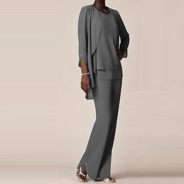 plus size gray chiffon mother of the bride pants suit long sleeve mother's pants suit for wedding party women formal evening gowns, Black;red
plus size gray chiffon mother of the bride pants suit long sleeve mother's pants suit for wedding party women formal evening gowns, Black;red