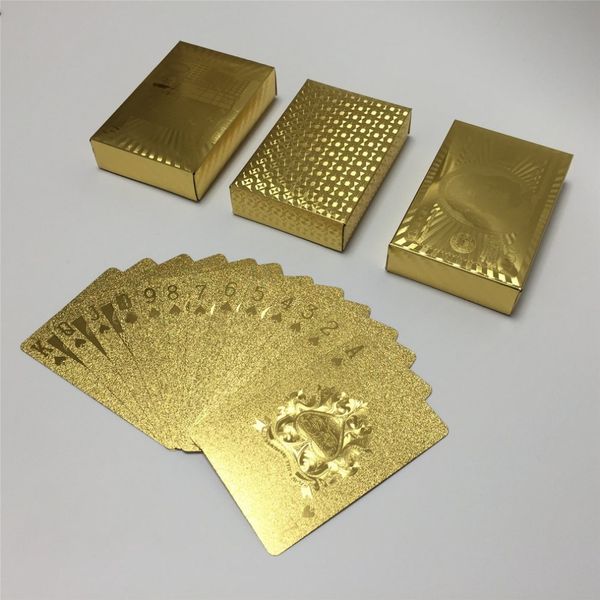 durable waterproof gold foil plated playing cards set 54pcs deck poker classic tricks tool box-packed running jerseys, Black;blue
durable waterproof gold foil plated playing cards set 54pcs deck poker classic tricks tool box-packed running jerseys, Black;blue