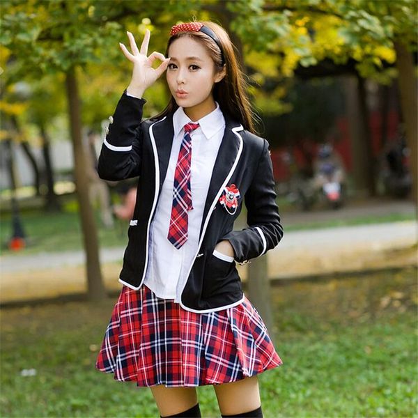 новый британский колледж костюм blazer куртка корейский девочек школьная форма наборы с длинным рукавом костюм школа пальто черный белый, White
новый британский колледж костюм blazer куртка корейский девочек школьная форма наборы с длинным рукавом костюм школа пальто черный белый, White