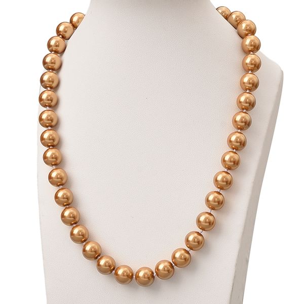painted gold color pearls necklace round 10mm size for diy peals shell artisicial necklace 18inch women jewelry gifts h844, Silver
painted gold color pearls necklace round 10mm size for diy peals shell artisicial necklace 18inch women jewelry gifts h844, Silver