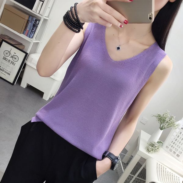 crop crop women fashion summer icecream camisole bruiser pleated glittering knitting vest v neck blouse casual, White
crop crop women fashion summer icecream camisole bruiser pleated glittering knitting vest v neck blouse casual, White