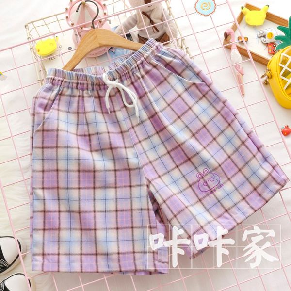 japanese style lolita kawaii embroidery elastic waist purple plaid casual shorts mori girl summer women shorts, White;black
japanese style lolita kawaii embroidery elastic waist purple plaid casual shorts mori girl summer women shorts, White;black