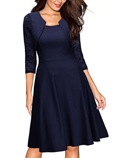women's vintage irregular hem 3/4 lace sleeve polyster casual cocktail party office dress 2020 women dress female, Black;gray
women's vintage irregular hem 3/4 lace sleeve polyster casual cocktail party office dress 2020 women dress female, Black;gray