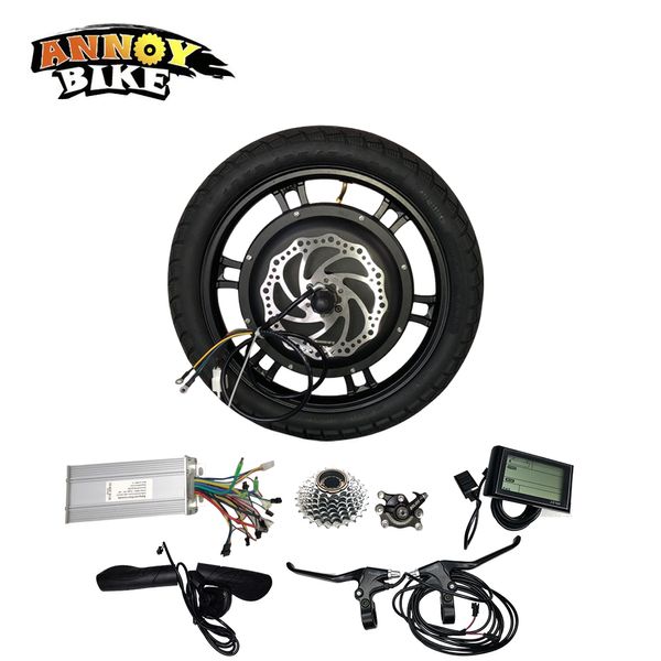 

16 inch hub motor kit 48v 500w 1000w front drive rear drive bldc hub motor electric bike disc brake electric scooter motor