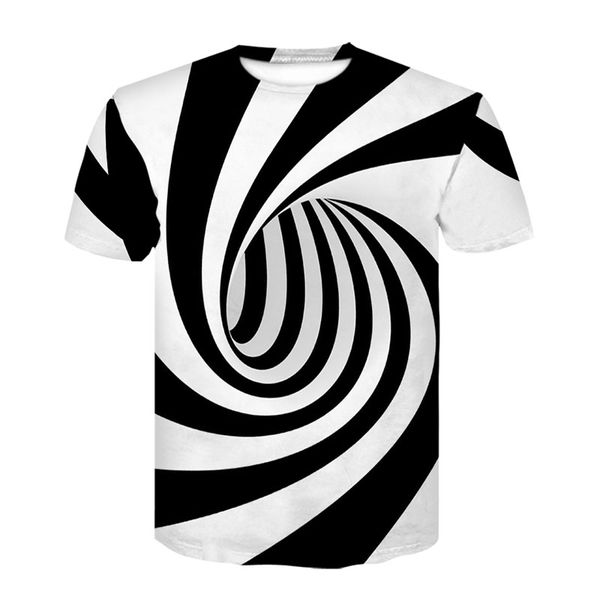 e-baihui 2021 male 3d striped short sleeve t shirt unique 3d vision swirl line summer cool t shirt loose hip hop tees td01, White;black
e-baihui 2021 male 3d striped short sleeve t shirt unique 3d vision swirl line summer cool t shirt loose hip hop tees td01, White;black