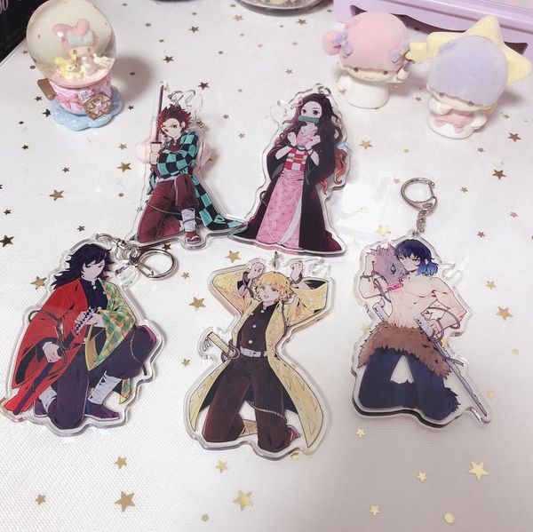 new 13styles anime demon slayer two sided acrylic keychain kimetsu no yaiba keyring hashibira cosplay key chains itabag pendant, Silver
new 13styles anime demon slayer two sided acrylic keychain kimetsu no yaiba keyring hashibira cosplay key chains itabag pendant, Silver