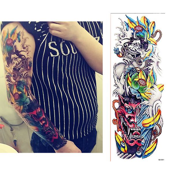 2017 temporary tattoo sticker evil spirit and devil face full flower tattoo with arm body art big large fake tattoo sticker
2017 temporary tattoo sticker evil spirit and devil face full flower tattoo with arm body art big large fake tattoo sticker