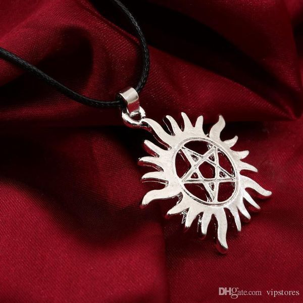 movie supernatural necklace silver plated pendant necklace the spn pentacle necklace for women and men wholesale
movie supernatural necklace silver plated pendant necklace the spn pentacle necklace for women and men wholesale