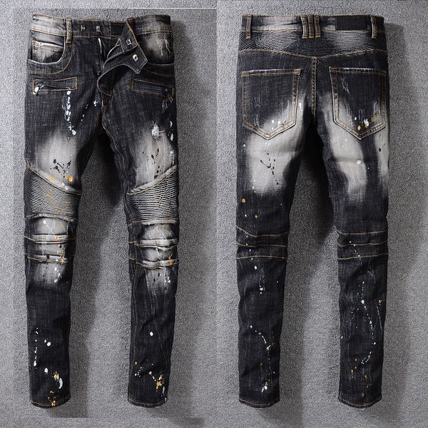 new style famous jeans classi straight casual re-arrival trousers cowboy famous brand zipper designer mens designer size 29-40, Blue
new style famous jeans classi straight casual re-arrival trousers cowboy famous brand zipper designer mens designer size 29-40, Blue